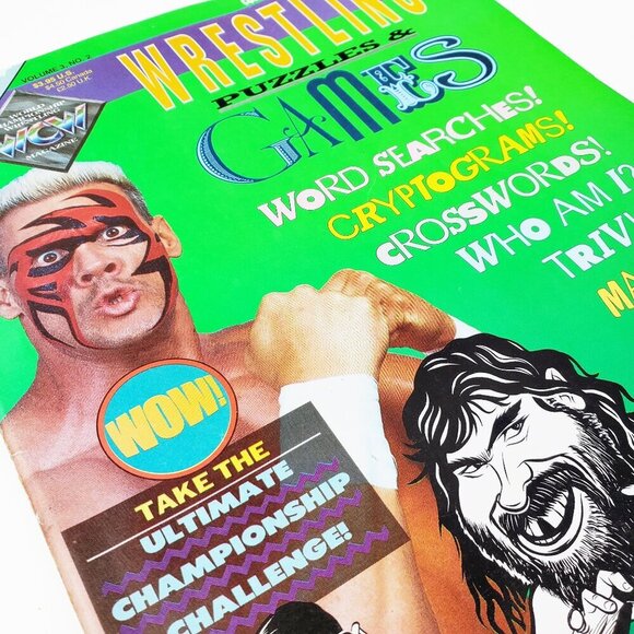WCW Magazine 1993 Pro Wrestling Puzzles Games Sting VTG Collector's Series #5 - Picture 10 of 10